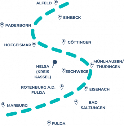 Routenplan Nordhessen